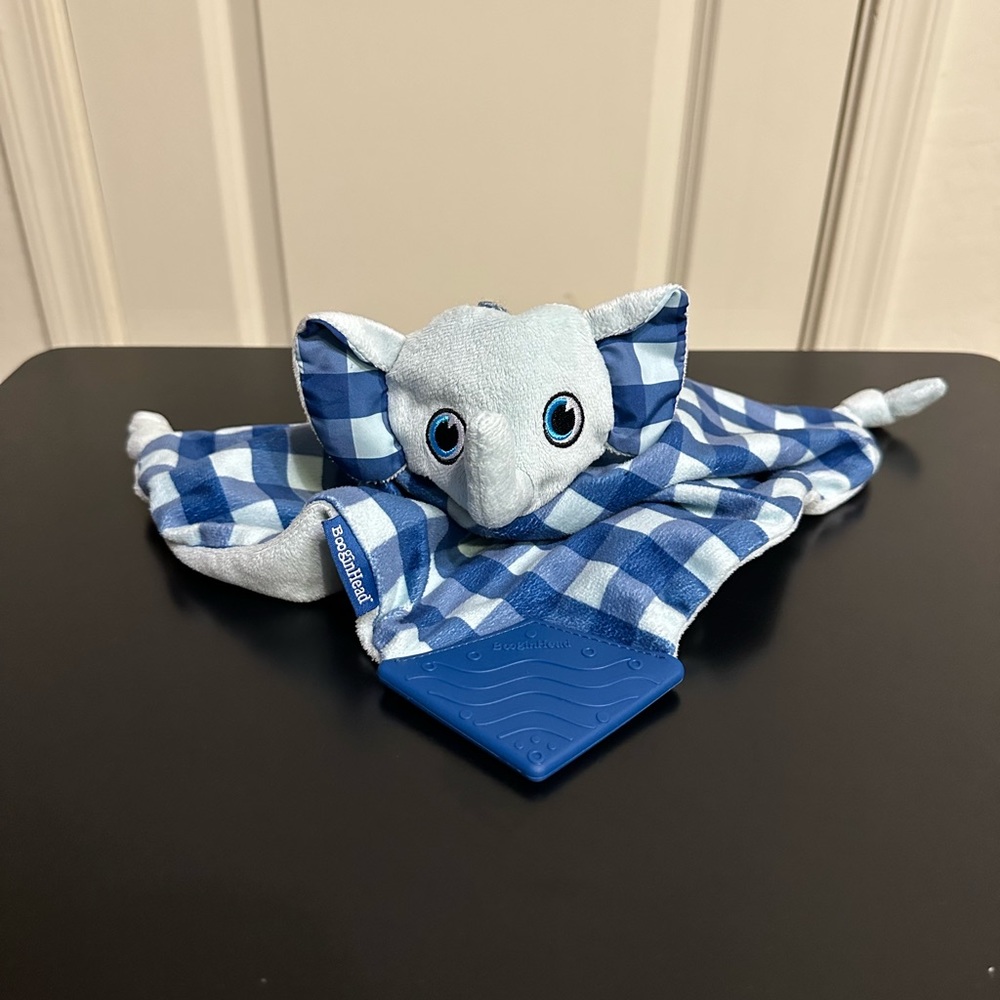 Booginhead elephant teether security blanket lovey